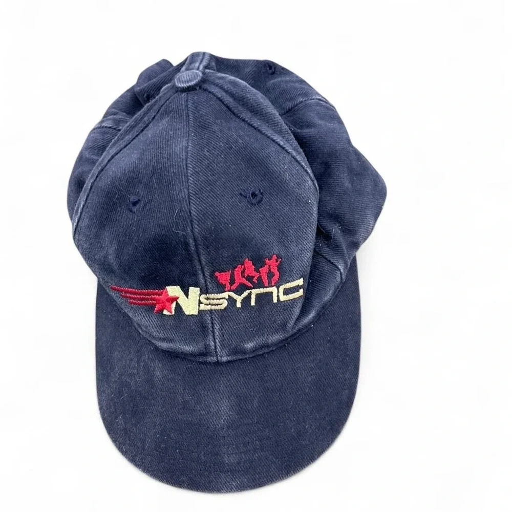 Navy blue NSYNC embroidered logo cap #Y2K #90s #vintage #nsync